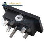 Rectangular 48V electricity meter
