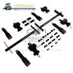 4 Passenger Retractable Golf Cart Seat Belts and Bracket Kit
